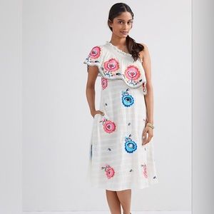!!NWT!! Plenty by Tracy Reese Embroidered One Shoulder Dress